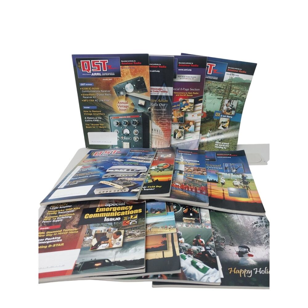 2007 QST National Assn Amateur Radio Magazine FULL Year 12 Issues Lot